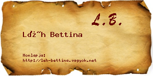 Léh Bettina névjegykártya