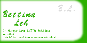 bettina leh business card